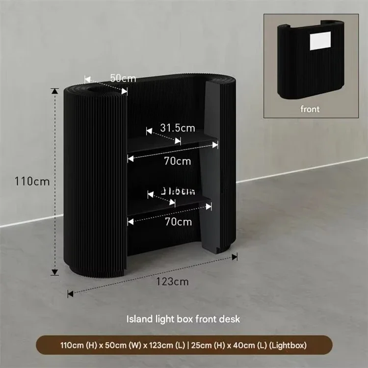 * Beauty Hot Selling Information & Guidance Counter Customer Service Reception Desk Paper Front Desk with Storage