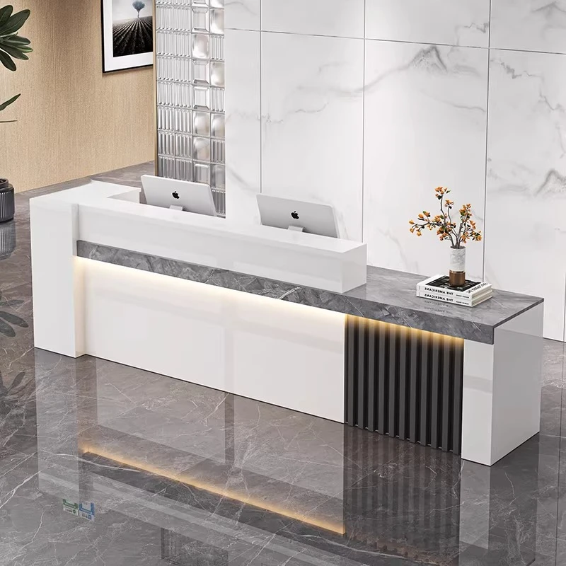 

Supermarket Cashier Clothing Store Reception Desk Counter Reception Desk Business Beauty Salon Comptoir Caisse Furniture