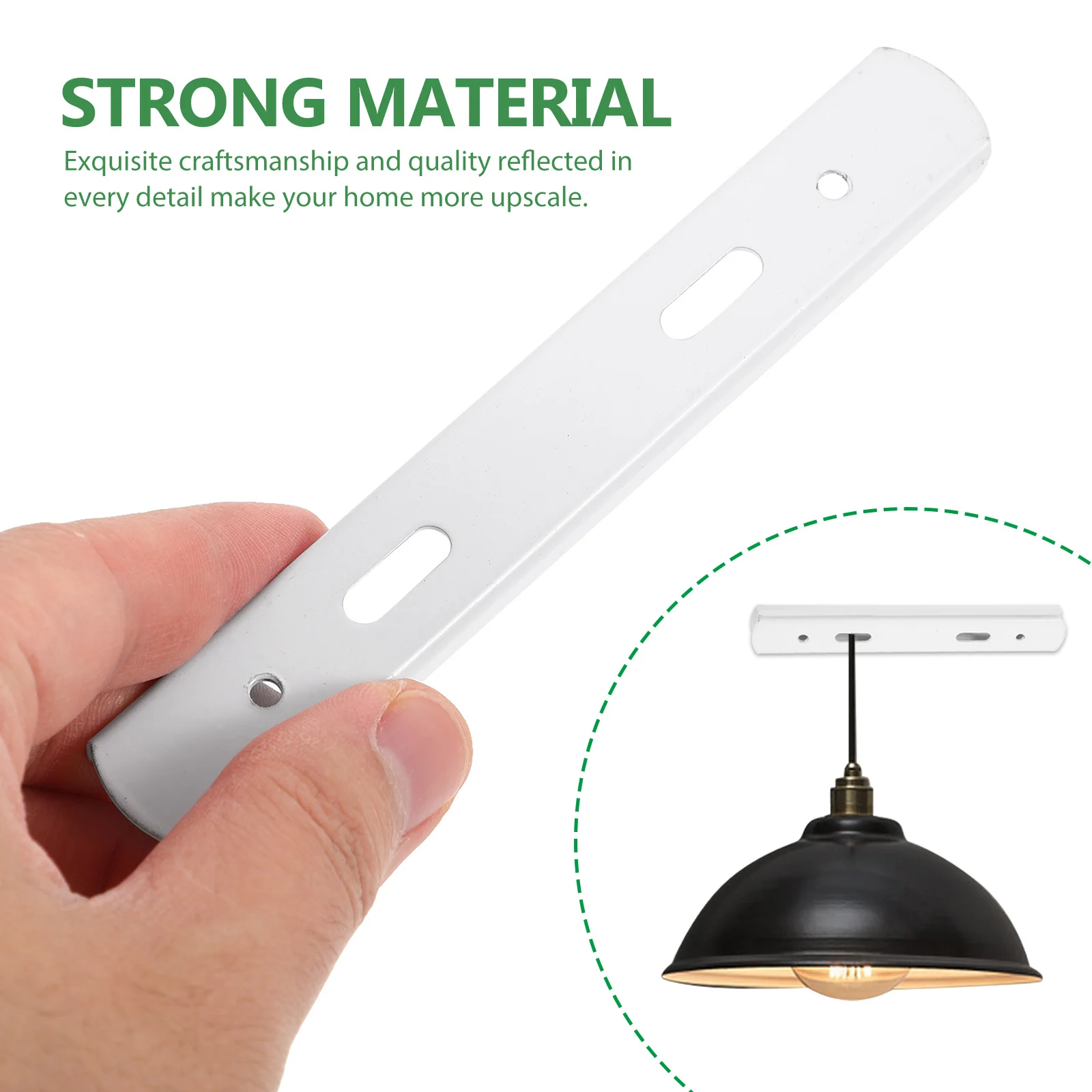 

2Pcs Premium Iron Ceiling Mounting Bracket for Light Fixtures - Lamp Support Rack Compatible with Various Home