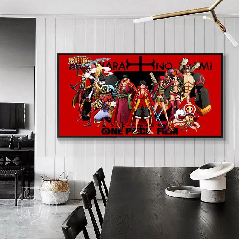 

The Great Pirates Hundred Scenes Family Portrait Poster Animation Two-dimensional Theme Decoration Frameless Canvas Painting