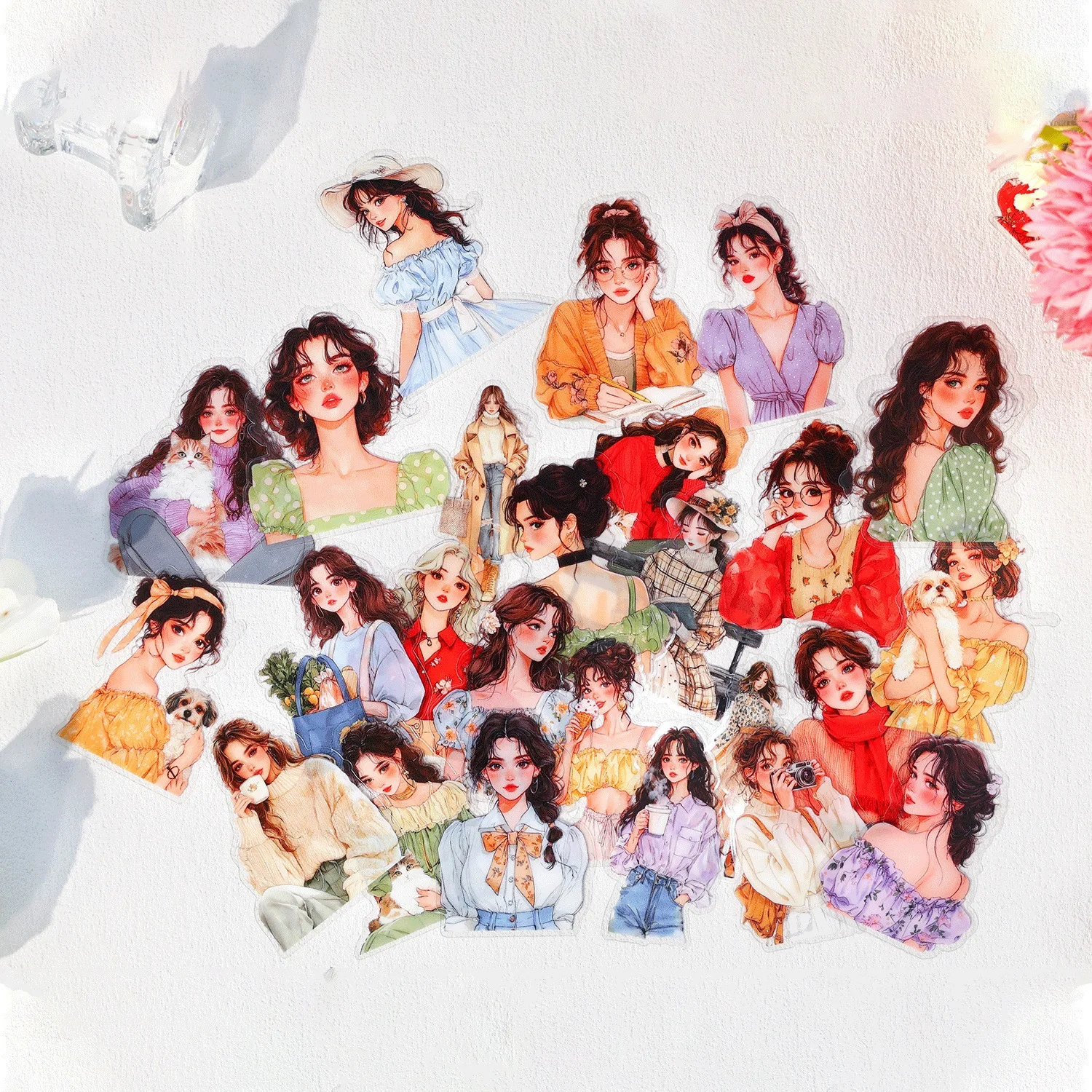 

24sets/lot Kawaii Stationery Stickers Rainbow Girl Diary Planner Decorative Mobile Stickers Scrapbooking DIY Sticker