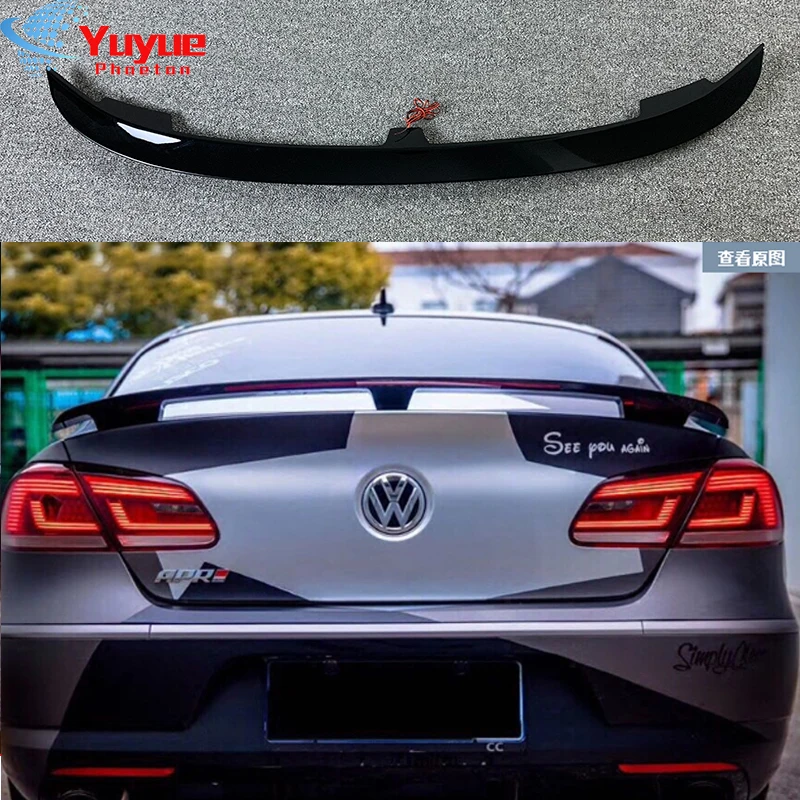 For Volkswagen VW Passat CC Jetta 2009 - 2022 ABS Material Unpainted Primer Tail Wing Rear Trunk Spoiler