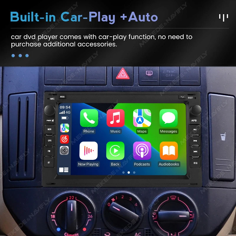 MEKEDE Multimedia Player Android 15 Autoradio For Volkswagen Golf 4 Passat B5 POLO Transport T5 Car Radio GPS WIFI Carplay Auto