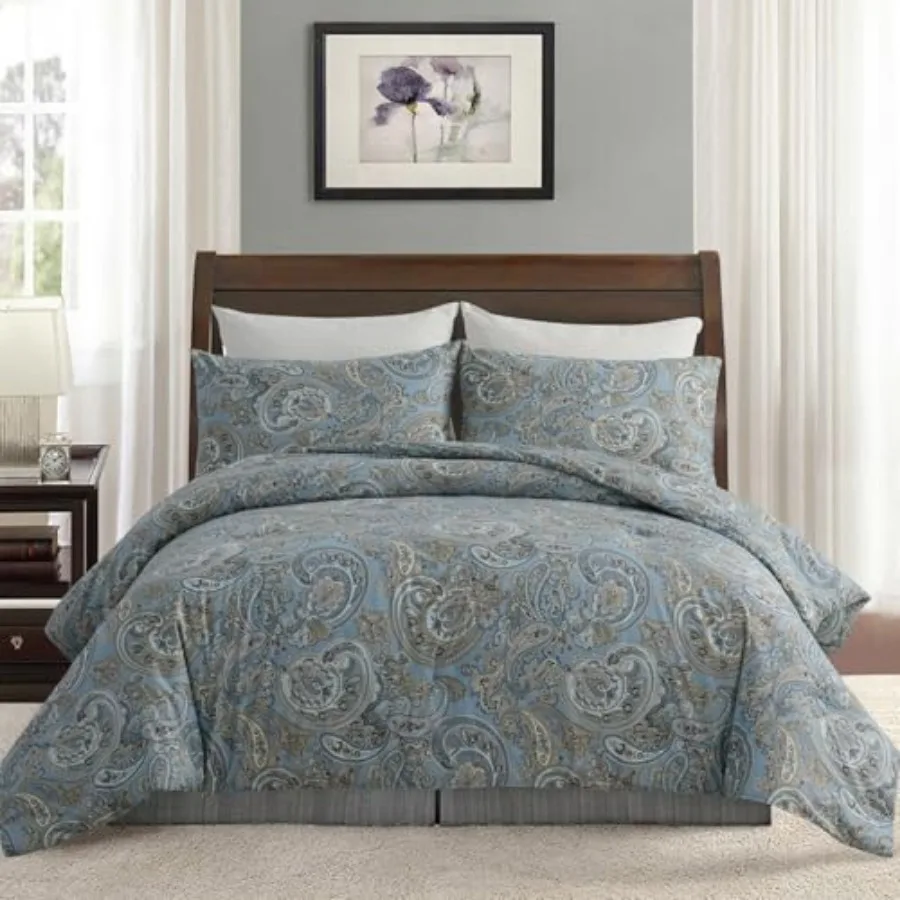 

100% Cotton Duvet Cover Size Boho Pattern Duvet Cover Sets with Zipper Closure 3 Pcs Soft and Breathable Luxury Bedding Sets