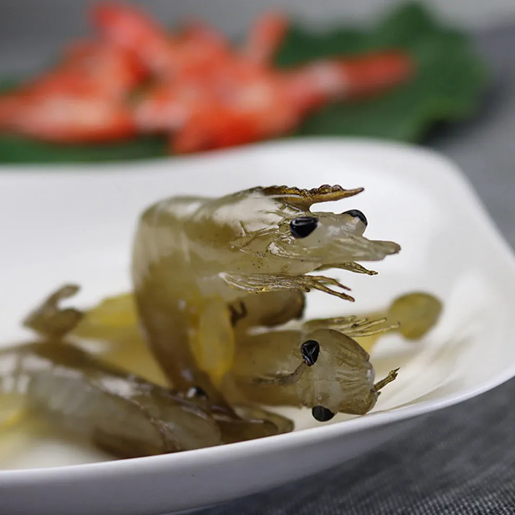 

Набор из 6 искусственных креветок: реалистичные муляжи для демонстрации, фотосъемки, образовательных целей и декоративного оформления