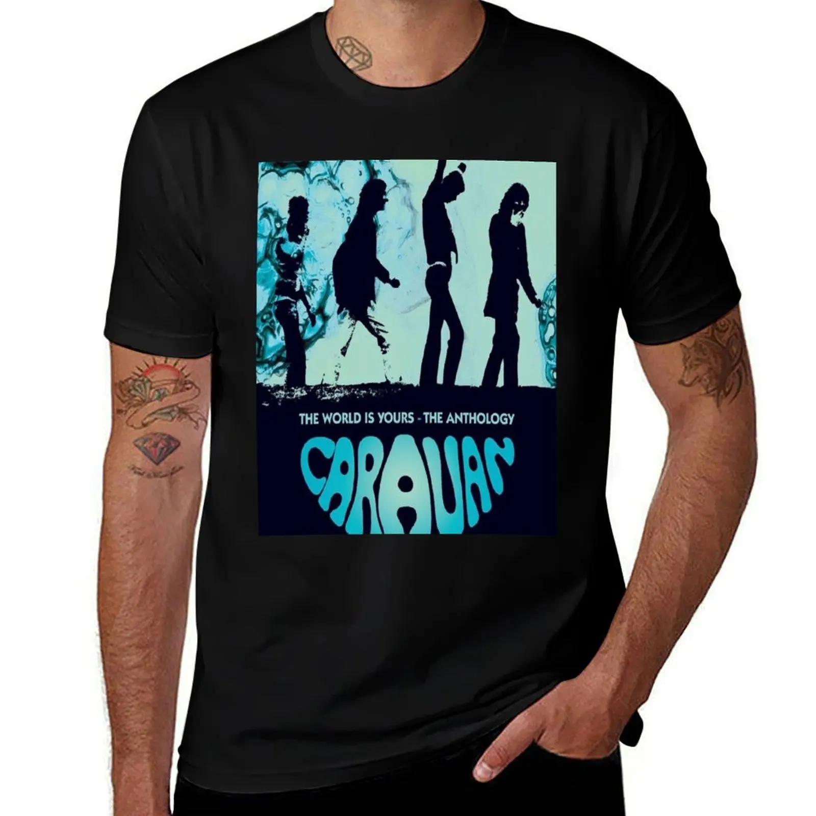 Caravan band T-Shirt Basic Crew Neck Short Sleeve Top T-Shirt
