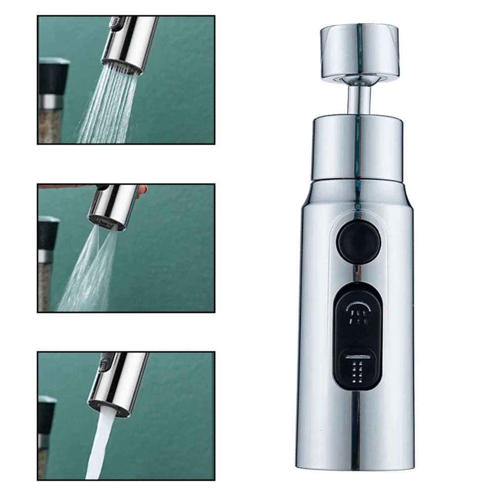 360 Faucet Spillproof Faucet Daily Use Home Cleaning Silver ABS Construction Easy Installation Efficient Cleaning