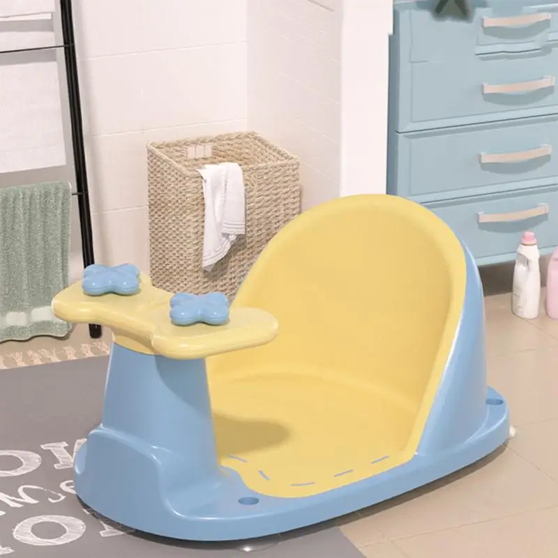 Sedile per vasca da bagno per bambini supporto per vasca da bagno con ventose sedili per bagno Surround sedile da bagno per neonato con schienale ergonomico per 6-36