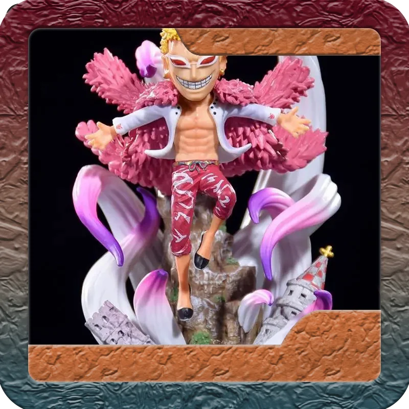 13cm Pirate King Pvc Donquixote Doflamingo Wang Xia Qi Wu Hai Handmade Decoration Doll Model Birthday Gift Jewelry Collection