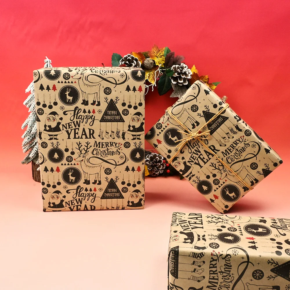 Christmas Kraft Paper Wrapping Roll