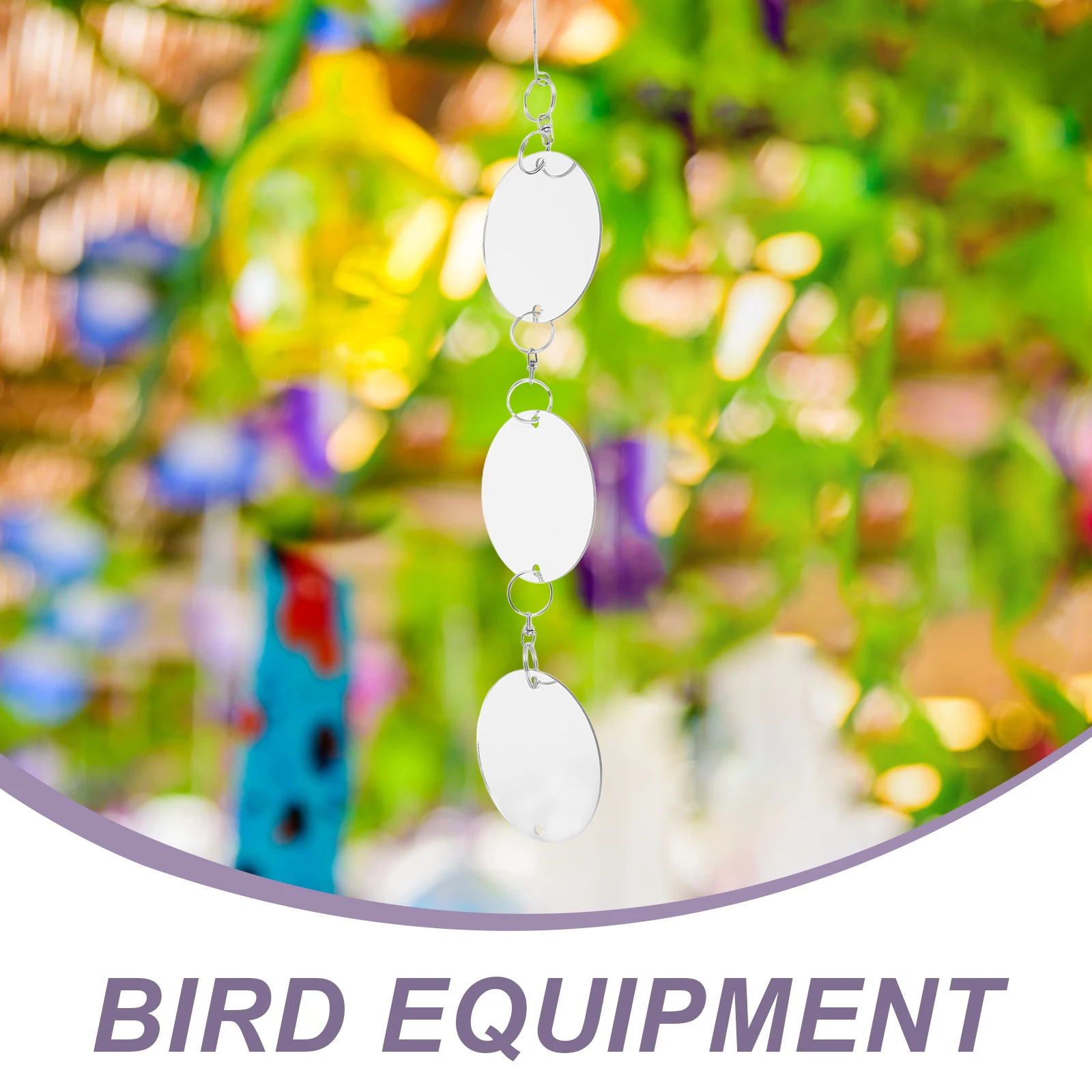 

3 Strings Reflective Bird Scaring Pendant Hanging Garden Decor Drive Away Birds Repelling Tool Acrylic Reflectors Anti Bird