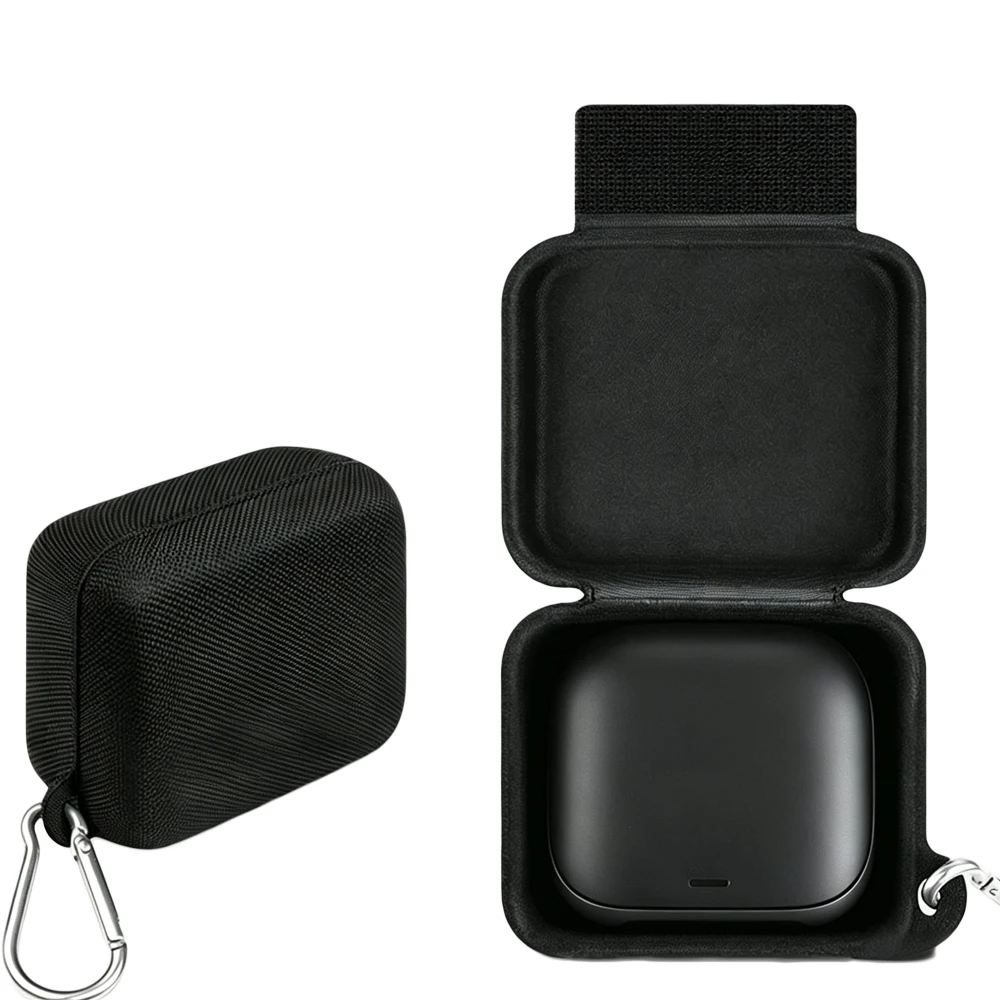 

Earbuds Case for Anker Liberty 5 Pro Shockproof Oxford Portable Travel Protective Small Pouch with Carabiner Lightweight Black