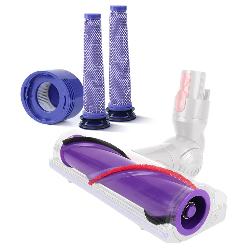 

Роликовая щетка + комбинированный HEPA-фильтр Pre&Post, совместимый с пылесосом Dyson V8, запасные части, аксессуары