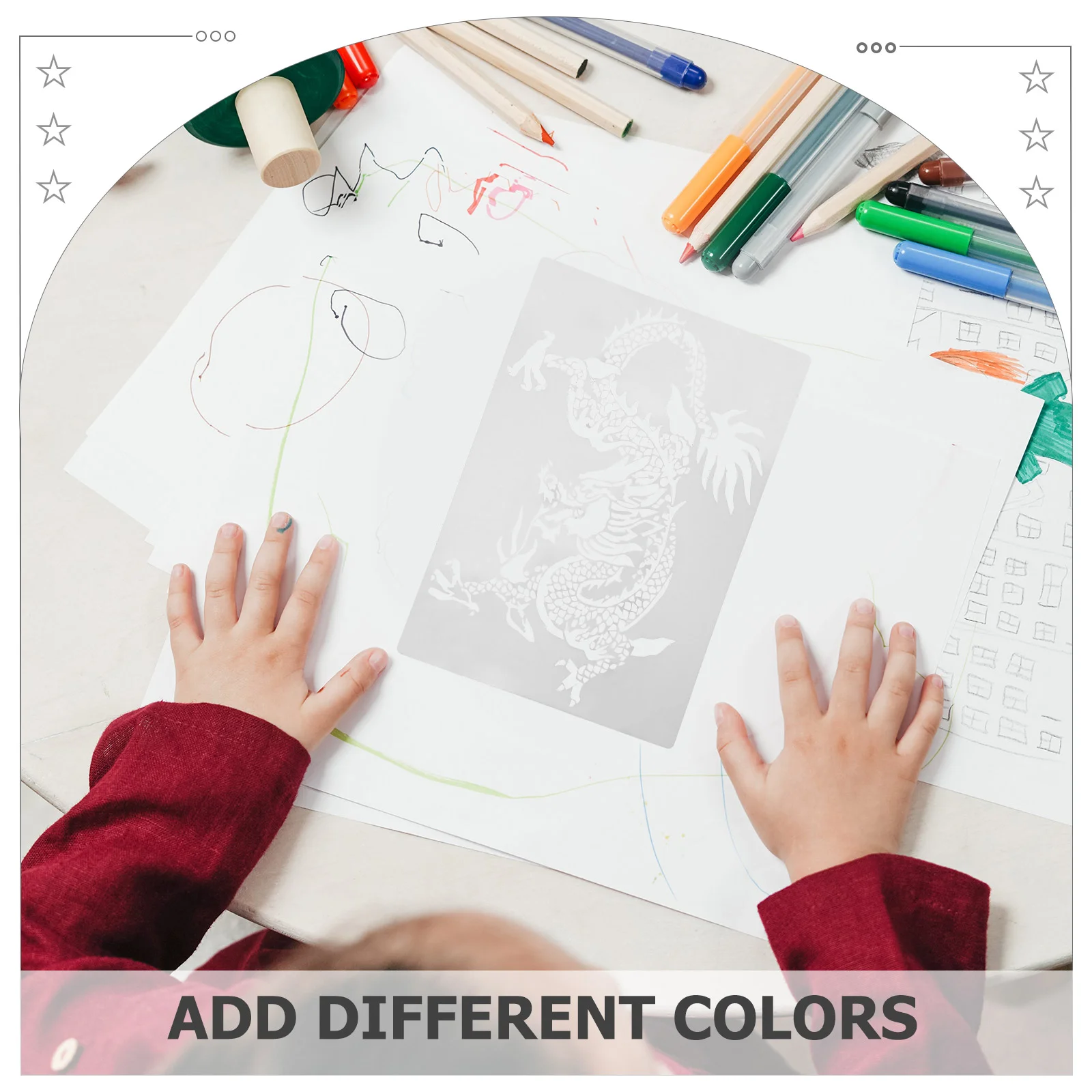 2 шт., трафареты для рисования дракона