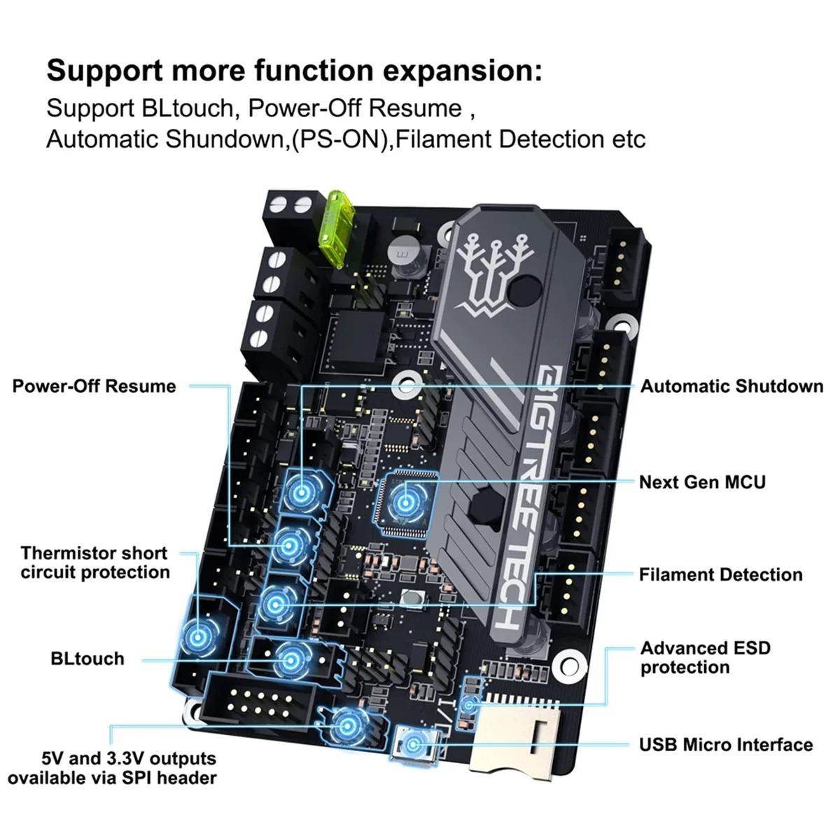 Hot sale  SKR Mini E3 V3.0 32 Bit Control Board with TMC2209 + PI V1.2 Control Board Upgrade Running Klipper for 3