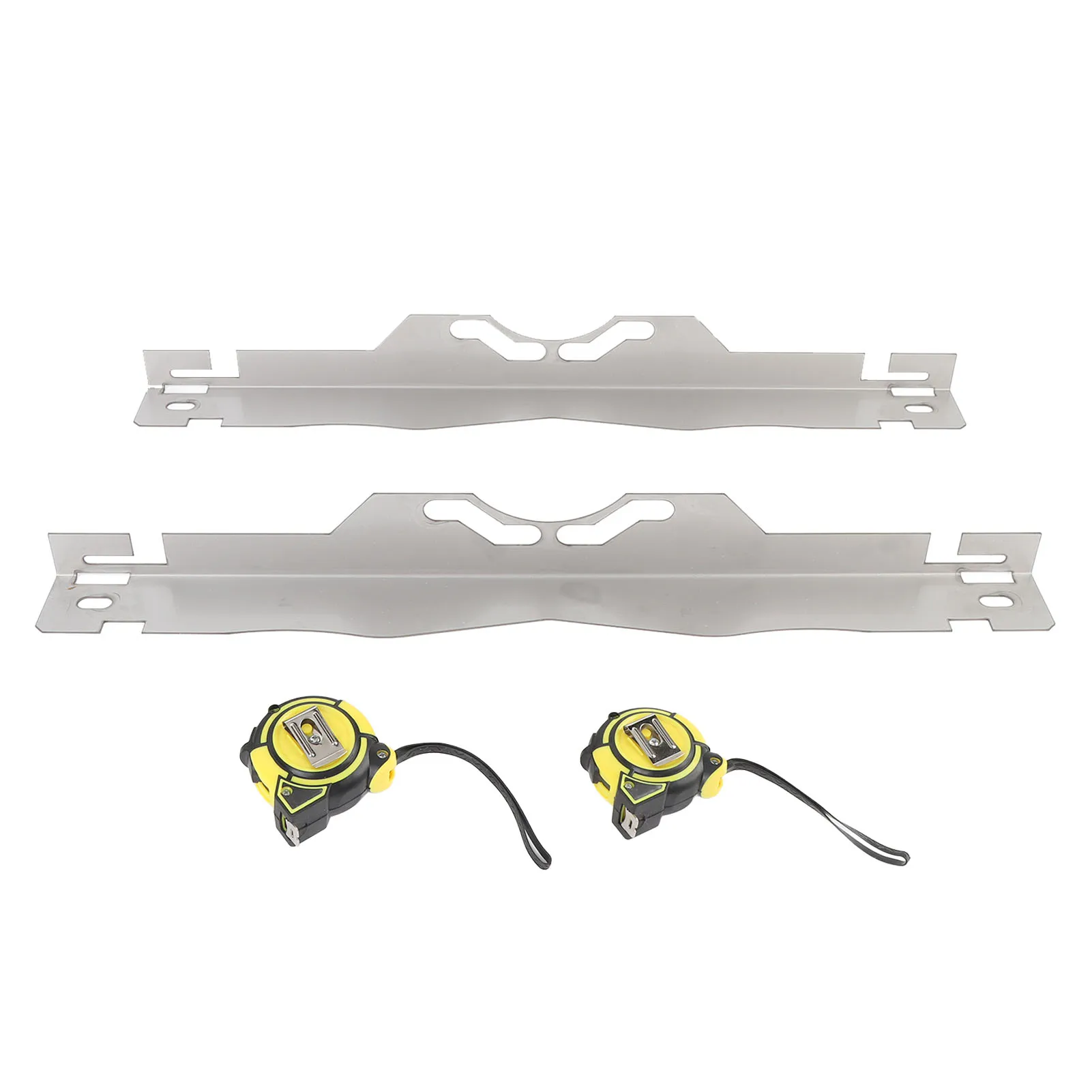 

Pair of Wheel Alignment Tool Plates Stainless Steel with 2Pcs 3Meter Tapes Measure Toe Alignment Tool for All Cars Sedans SUVs