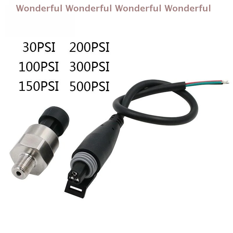Sensor Transduser Tekanan Baja Tahan Karat dengan Ulir 1/8NPT Kelas Industri, 5V untuk Akurasi Superior