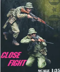 1/35 Scale Resin Figure Model Model Building Kits Historical Military Infantry Soldier 2 Figures Unassembled and Unpainted 989A