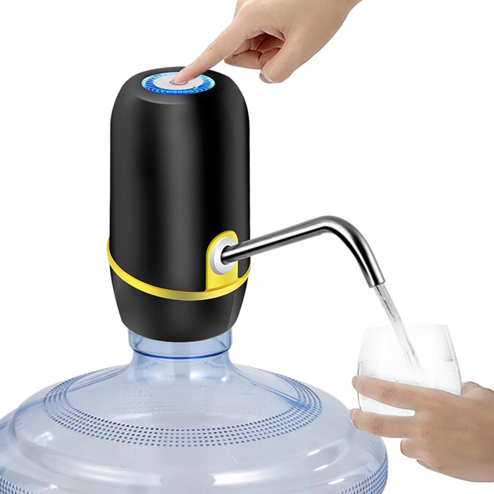 Bottled Water Pump Electric Household Mineral Water Dispenser Vat Pure Water Bucket Press Automatic Water Pressure 018 Black