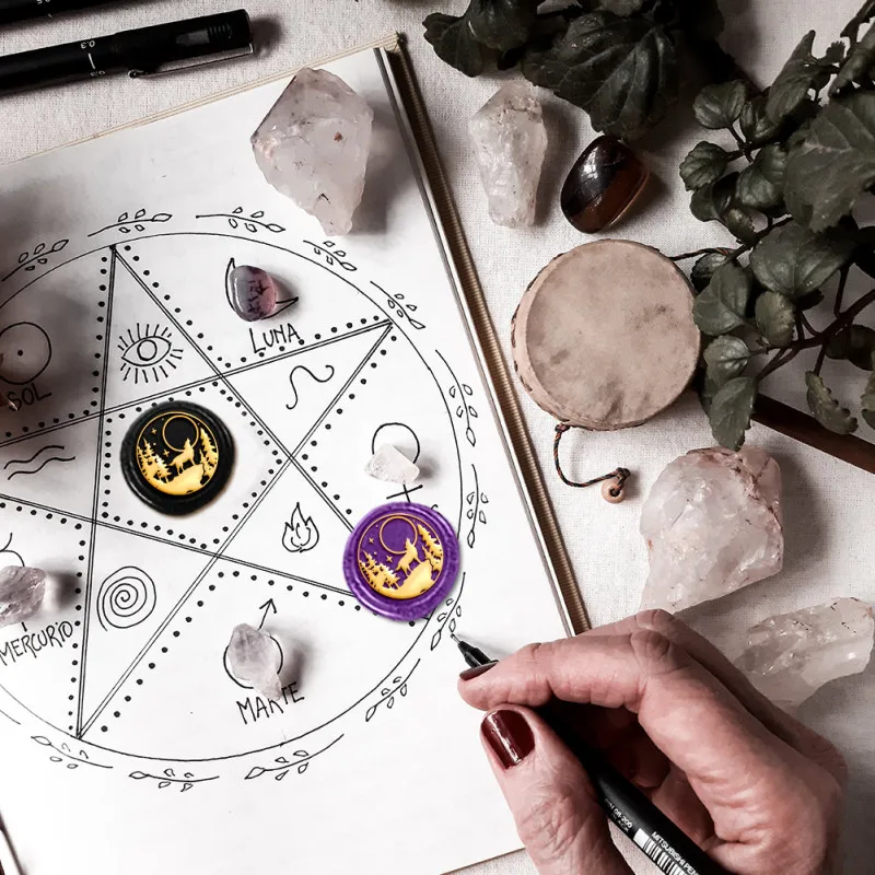 Wolf Cliff Moon Wax Sealing Stamp 1\