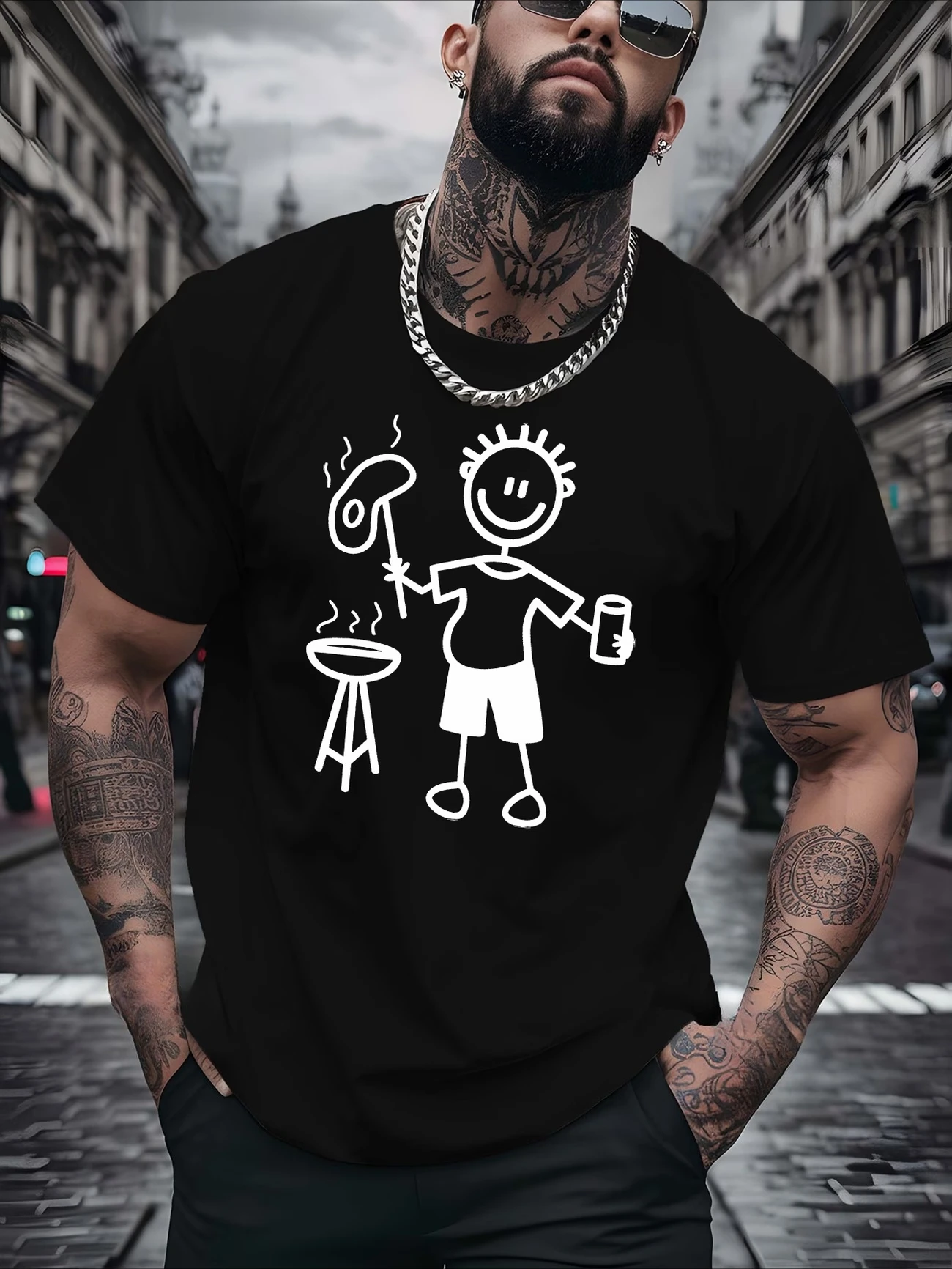 Funny Grill Master BBQ Party Designe Men T Shirt Tee Women Cotton Summer Spring Oversized Novelty Streetwear Casual Fitness Top