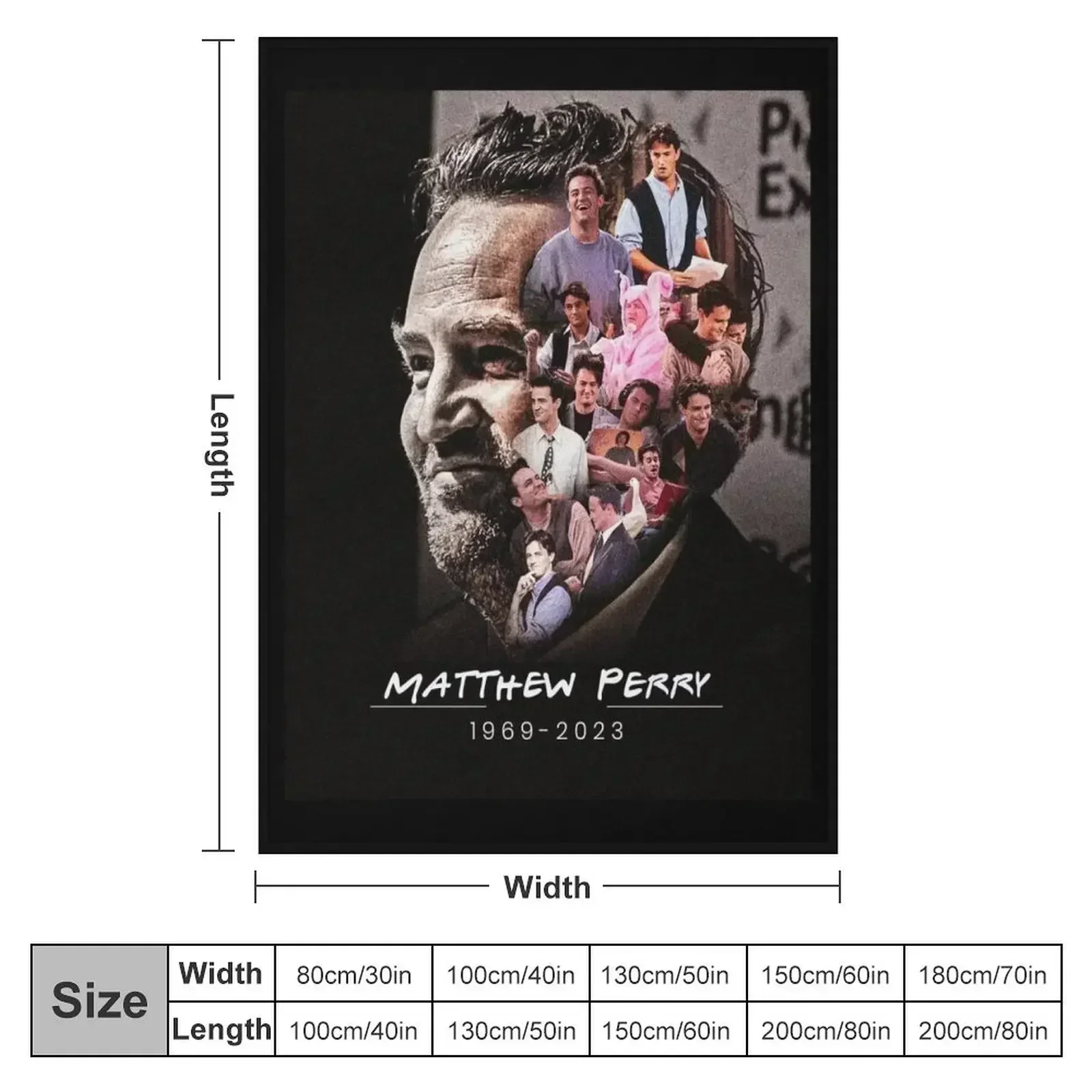 Manta Matthew Perry multiusos cálida para mantas de invierno