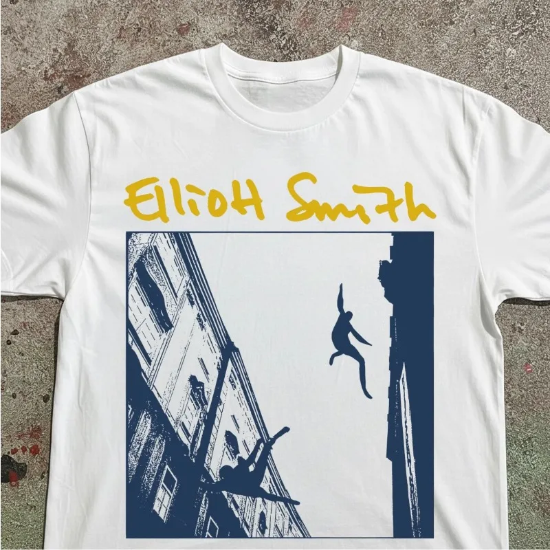 Elliot Smith T-shirt Retro T-shirt Aesthetic Punk Style Unisex Cotton Breathable T-shirt