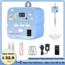 Babyschaukel-Controller Electric Baby Swing Controller,2 Spring,Remote Control, Motor Spring Bracket, Adjustable Timer, No Noise