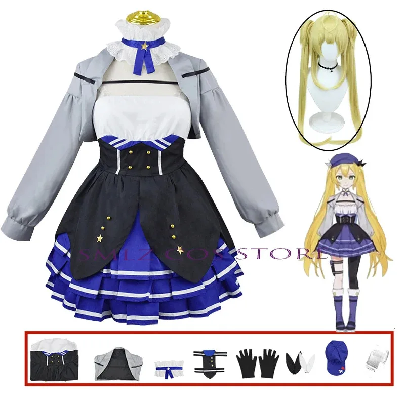 Doki Bird Cosplay Anime Vtuber Dokibird disfraz vestido uniforme abrigo sombrero peluca conjunto fiesta juego de rol Selen Tatsuki traje para mujer