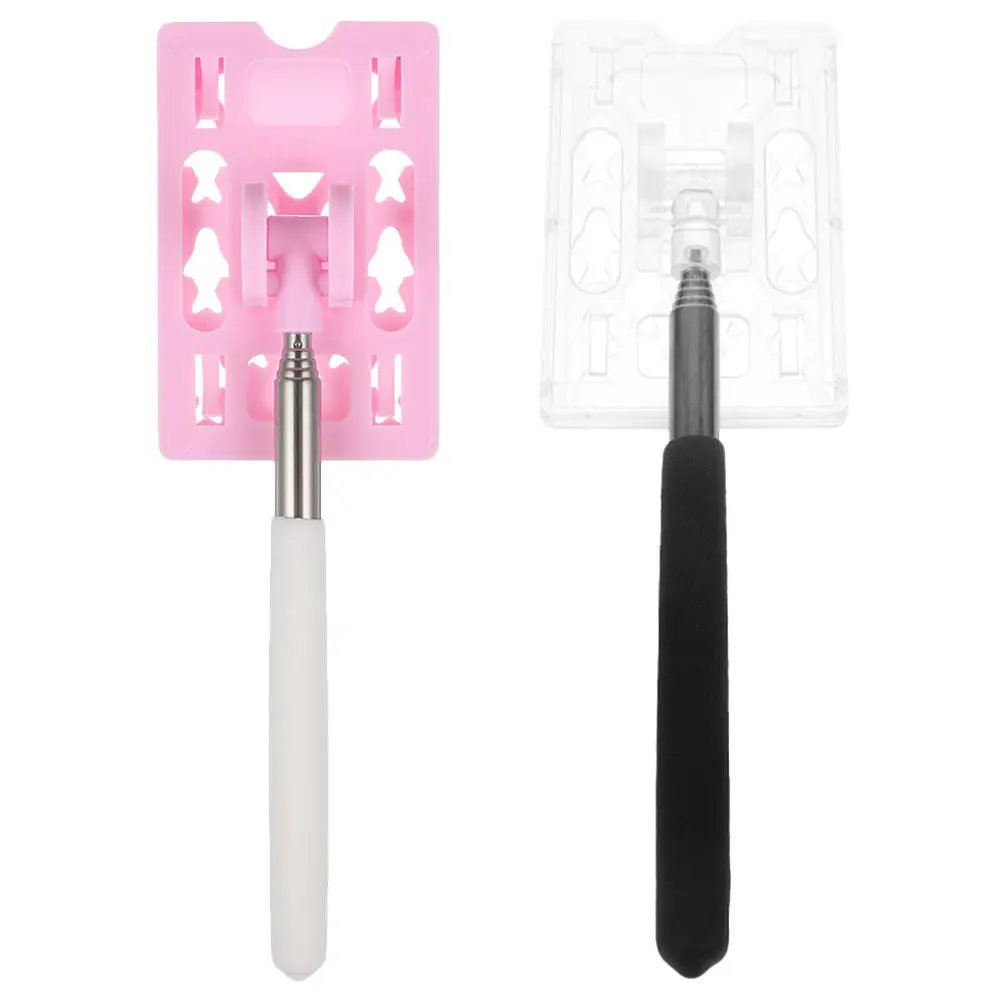 

2Pcs Parking Card Holder Stainless Steel ABS Adjustable Length Parking Toll Pass Stick Garage Access Card Toll Holder Car
