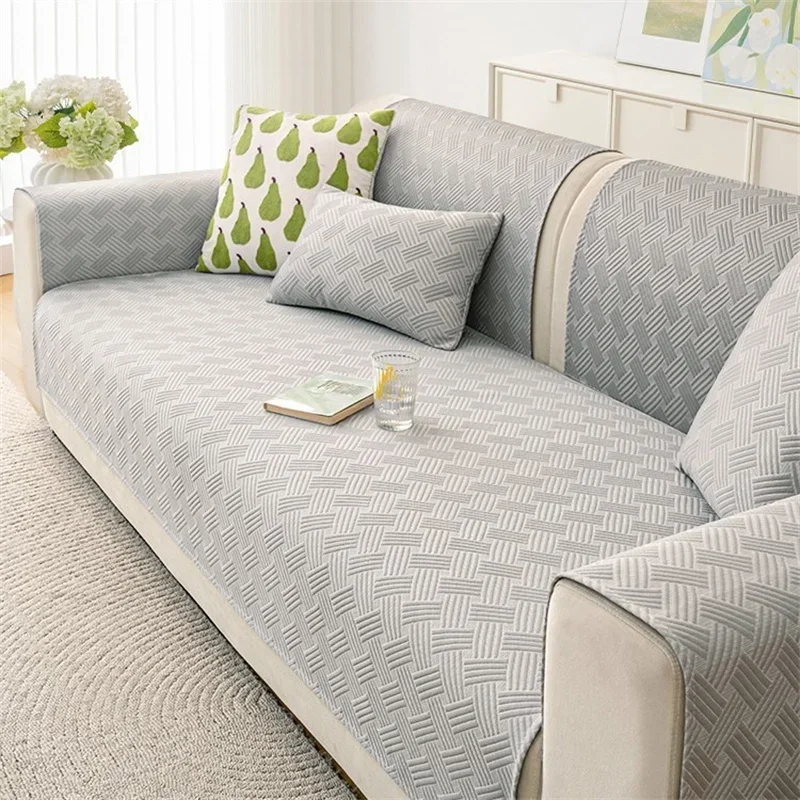 1PC Ice Cooling Sofa Seat Cover Nordic Universal Sofa Slipcovers for Living Room Non-slip Summer Couch Mat Towel Home Decor