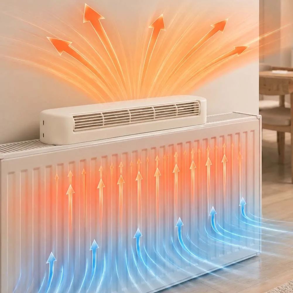 3 in 1 Smart Fan for Radiator Heat Booster Heated Towel Rail and Desktop Use with Digital Display Timer Control