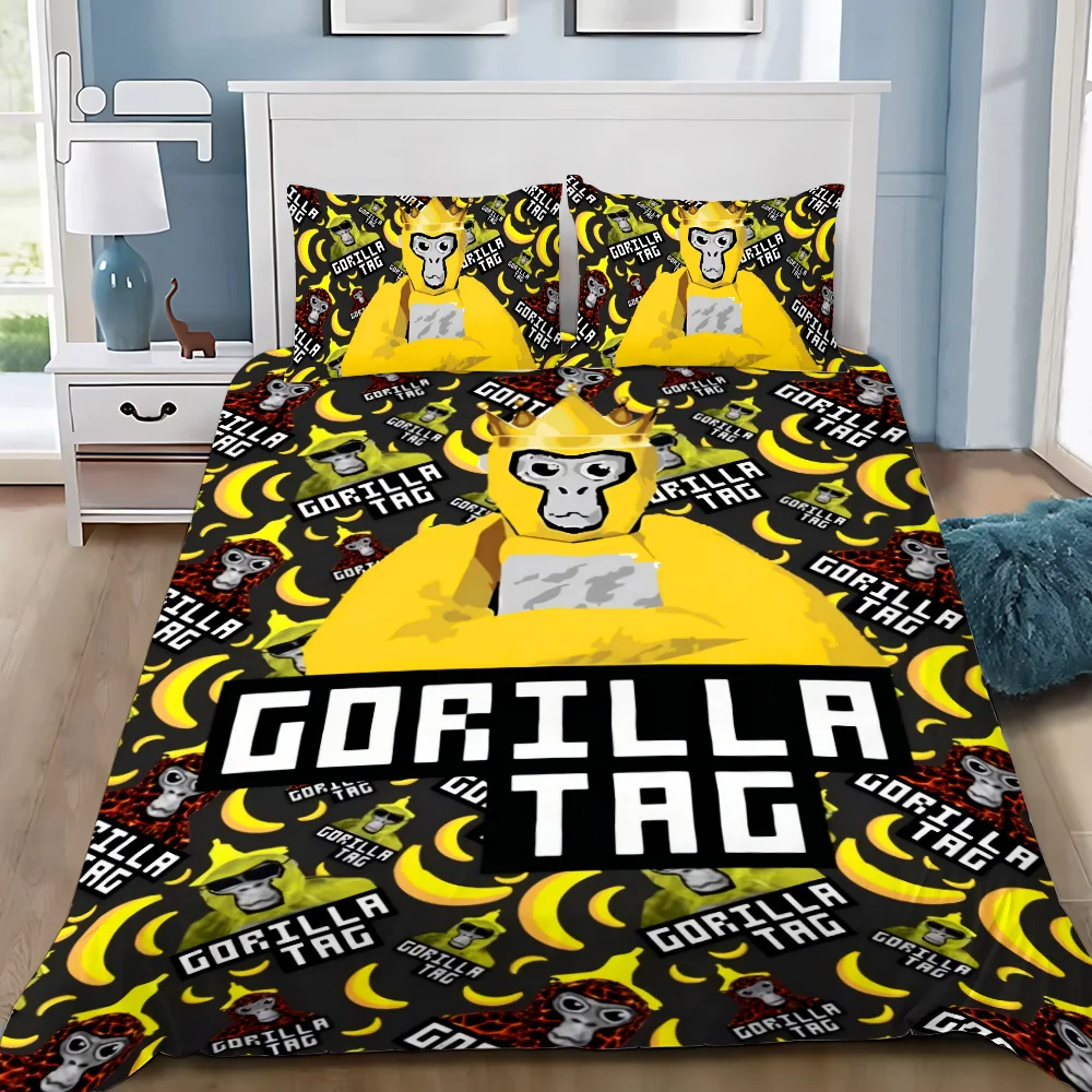 Duvet Cover Cartoon Novelty Cool Gorilla tag Pillowcase Adult Boy Girl Bedroom Decoration Children Gift Single Double Large Size