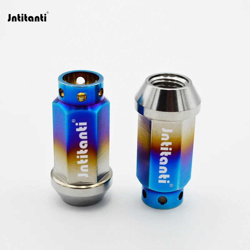 Jntitanti Round Closed Concave End Cone Seat Gr.5 Titanium Lug Nut M12x1.5 for Toyota Honda Ford Mazda Buick Acura Chevorlet Kia view 2