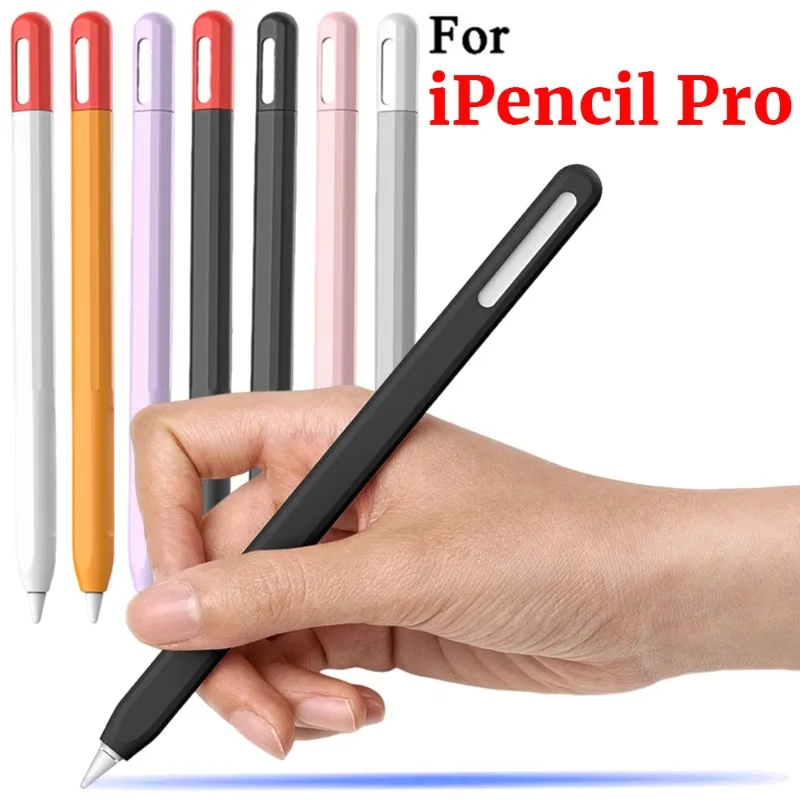 Pencil Case for Apple Pencil Pro Color Matching Soft Silicone Ultra Thin Non-slip Anti-Scratch Protective Cover for iPencil Pro