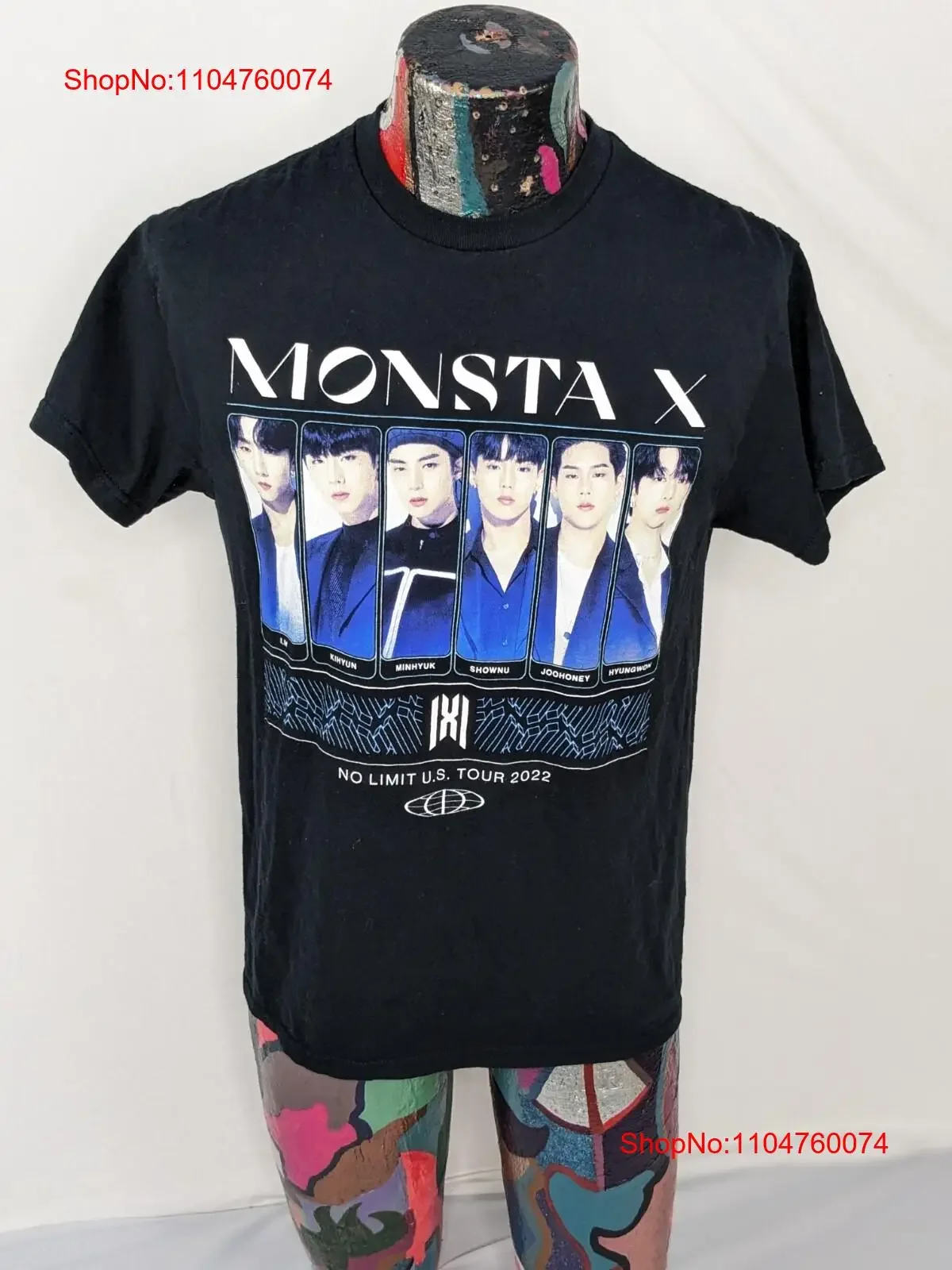 Monsta X No Limit US Tour 2022 Adult T Shirt Medium vintage Washed Casual fashion designer clothes Top For Everyday Wear Unisex