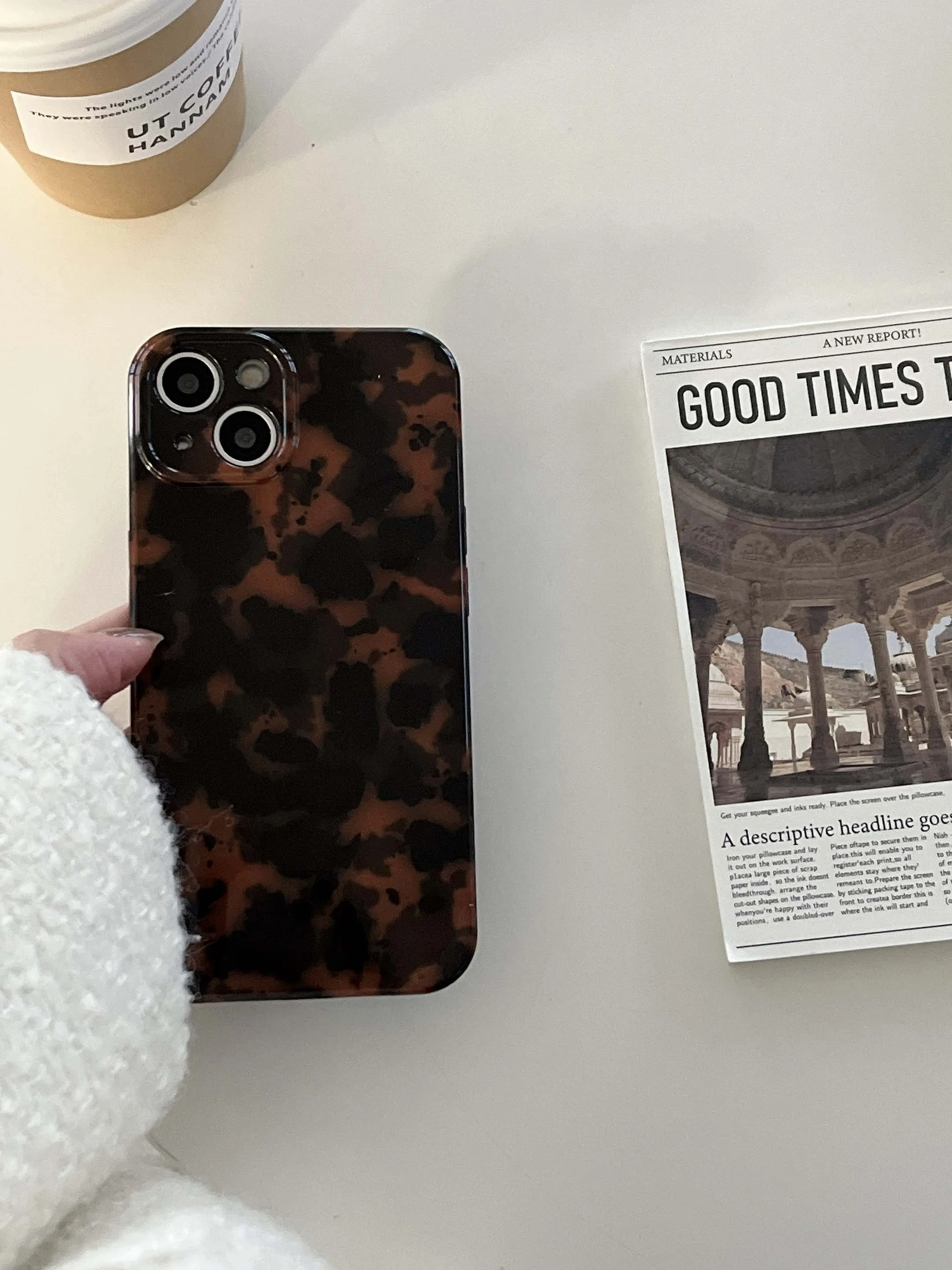 tortoise phone case SQUARE® Blonde Tortoise Shell iPhone Case