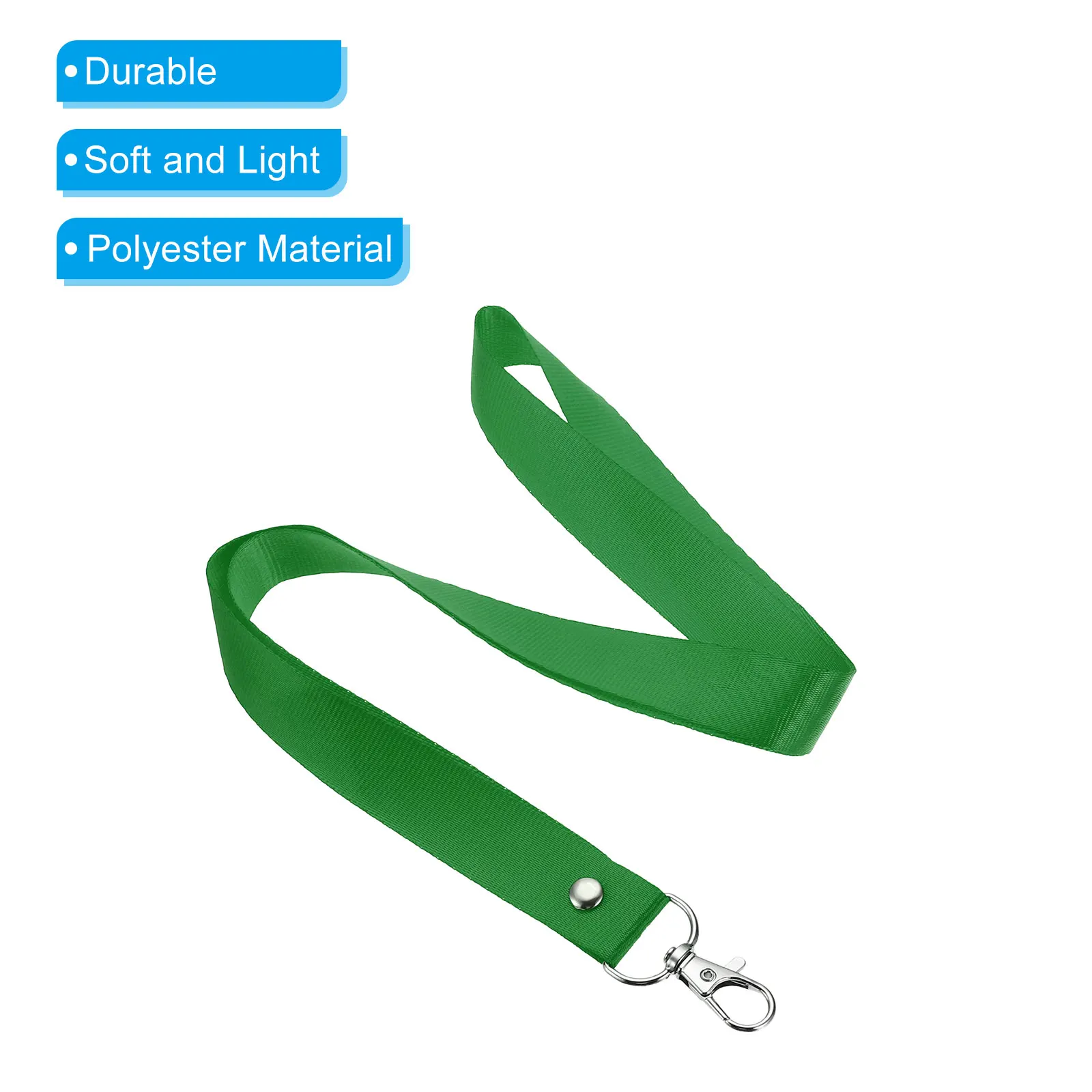 50Pcs 43cm Neck Lanyards 1cm/1.5cm/2cm Width Flat Strap Lanyard with Swivel Hook Clip for Name Tag Badges Holder ID Card Keys