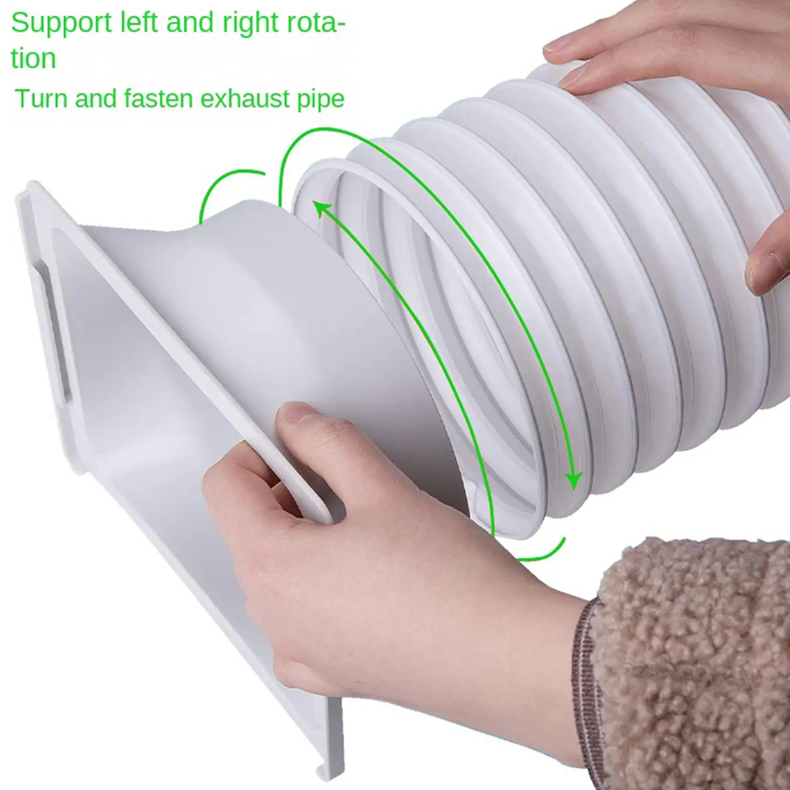 Air Conditioner Hose Connector Leakproof Square Adapter 5.9 Inch Air Conditioner Hose Coupler for Apartment Dorm Kitchen Living