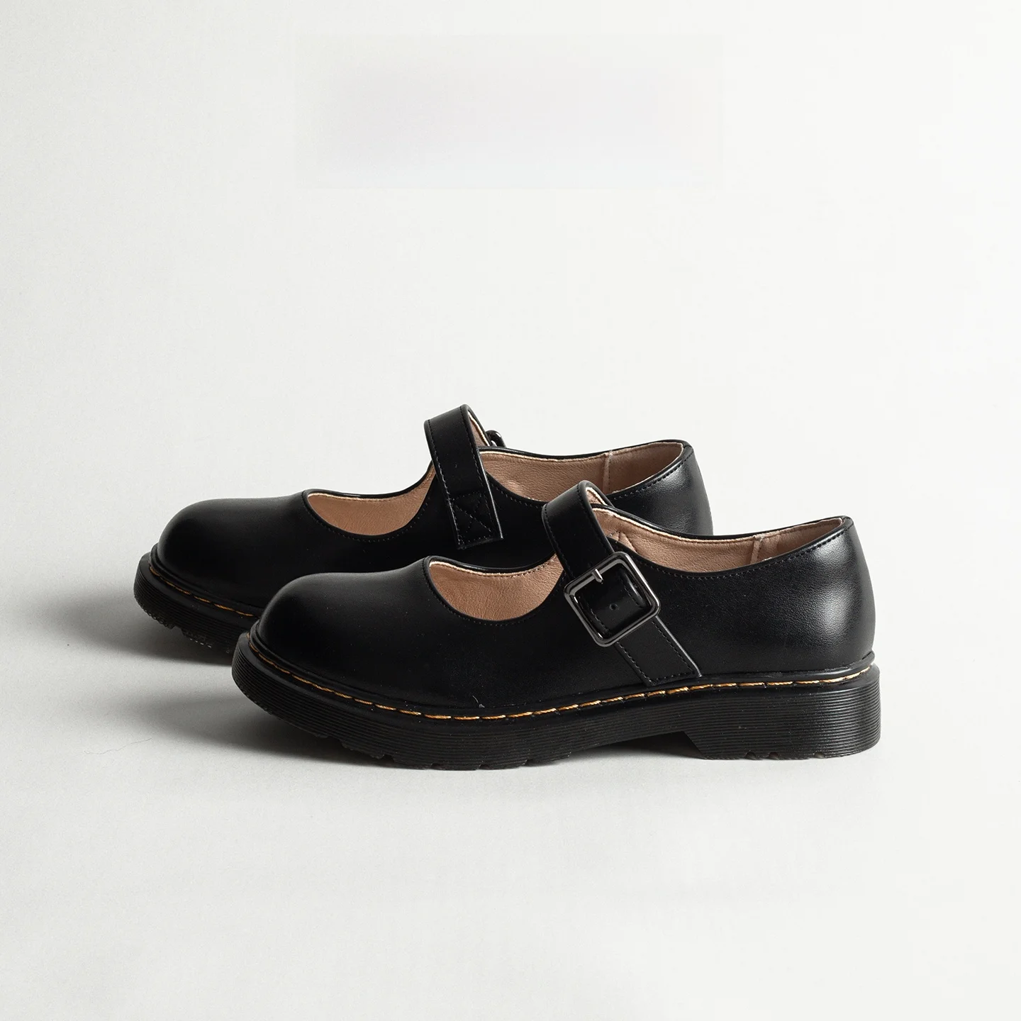 

Genuine Leather Retro Mary Jane Single Shoes Women's Casual Spring Skirt Matching British Style Small Leather Shoes