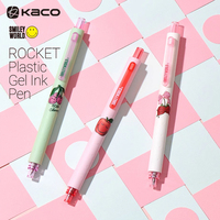 KACO Fruity Colors Gel Pen Set 0.5mm ULTRA SMOOTH Double Bead Tip Quick Dry Ink 800M Writing Exam Pens INS Sweetheart Stationery