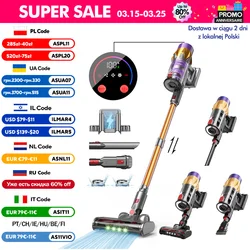 V18 Aspiradora portátil inalámbrica 45kpa Potencia 550w motor digital potente aspiradora sin cuerda 6 en 1 pantalla táctil LED muestra barredora portátil