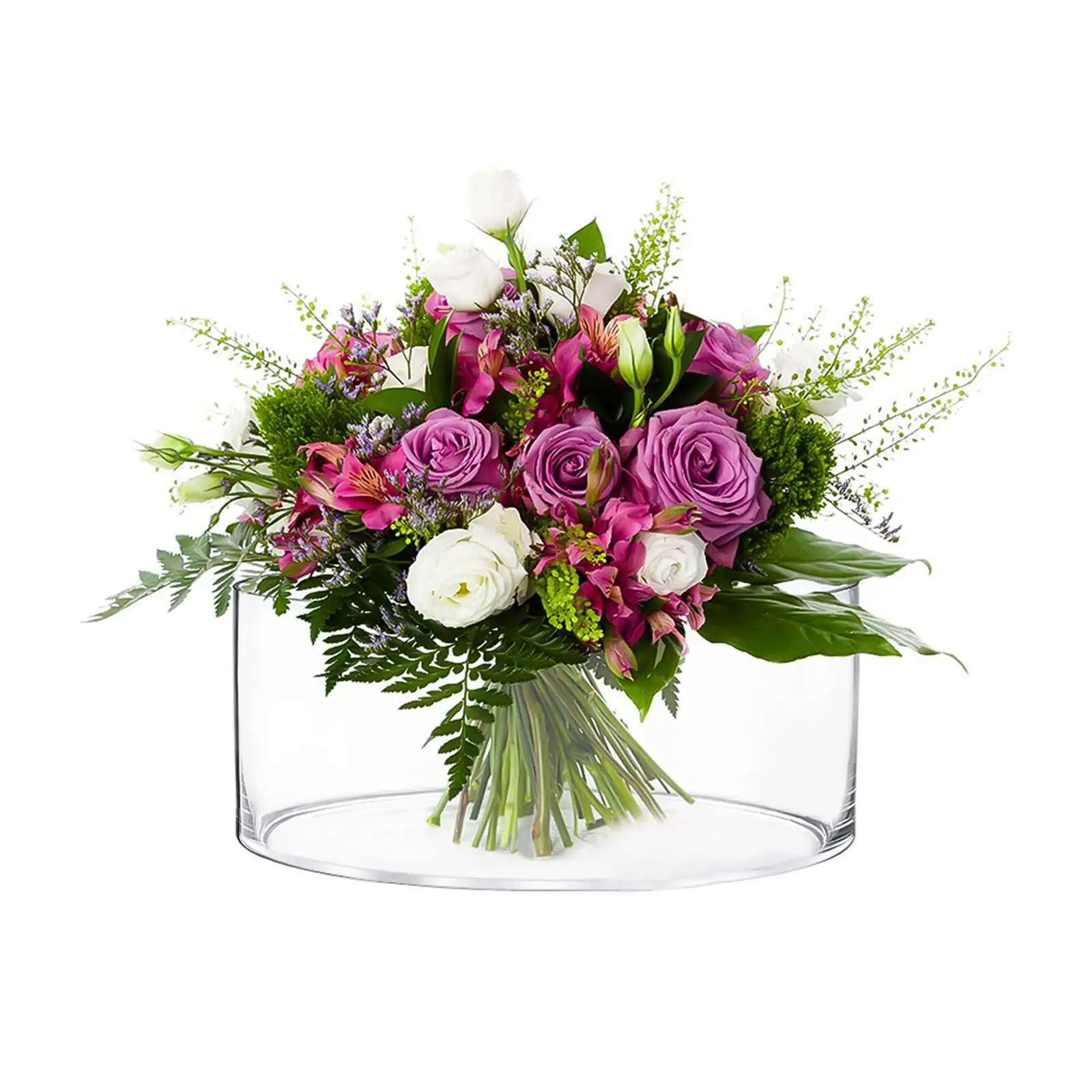 Acrylic Flower Vase Modern Ornament Round Planter for Party Table Countertop Desktop Organizer Supply Home Floral Arrangement
