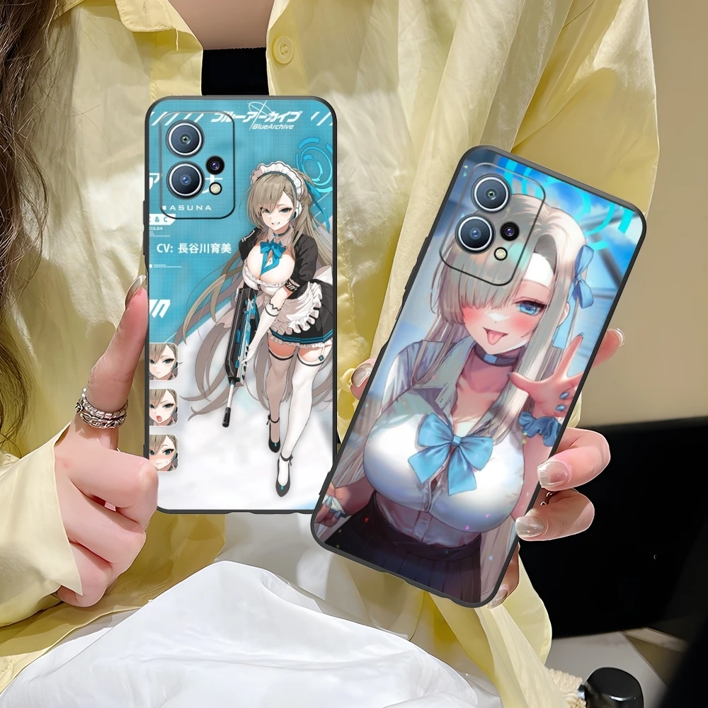 Blue Archive Asuna Mobile Cell Phone Case for Huawei P60 P50 P40 P30 P20 P10 P9 P8 Pro Lite Plus Black Soft Phone Cover Shell