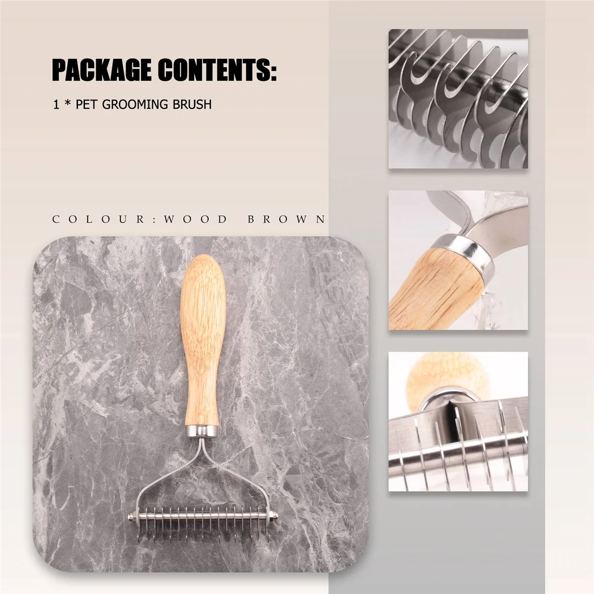 Щетка для ухода за домашними животными RIRI, двусторонние грабли для подшерстка для собак и кошек, безопасная расческа для удаления шерсти и инструмент для удаления матовых волос/тюнеров