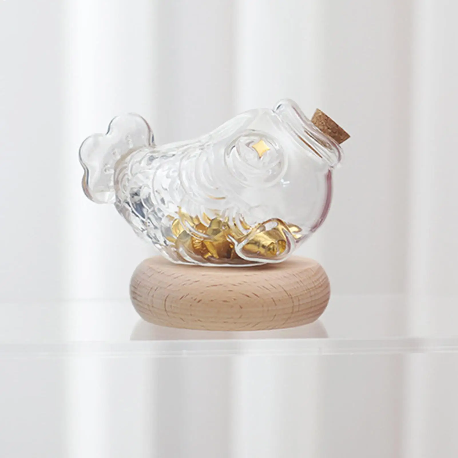 Przezroczysta Mała Szklana Skarbonka Szklany Pojemnik na Pieniądze w Kształcie Ryby Wykwintna Puszka na Monety i Banknoty Śliczny Słoik do Przechowywania Dekoracja dla Dzieci i Nastolatków