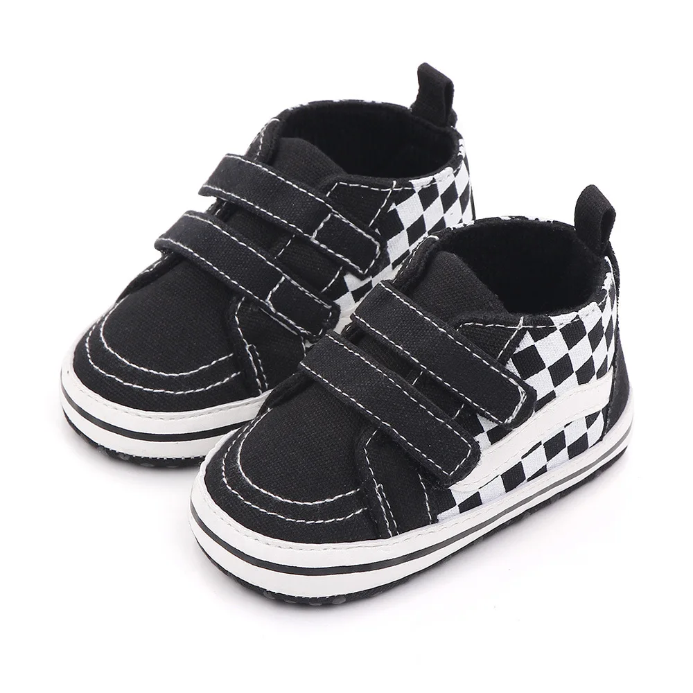 

Newborn Baby Boys Canvas Sneakers Anti-slip Soft Plaid Baby Boy Girl Shoes Toddler First Walkers Infant Baby Unisex Casual Shoes