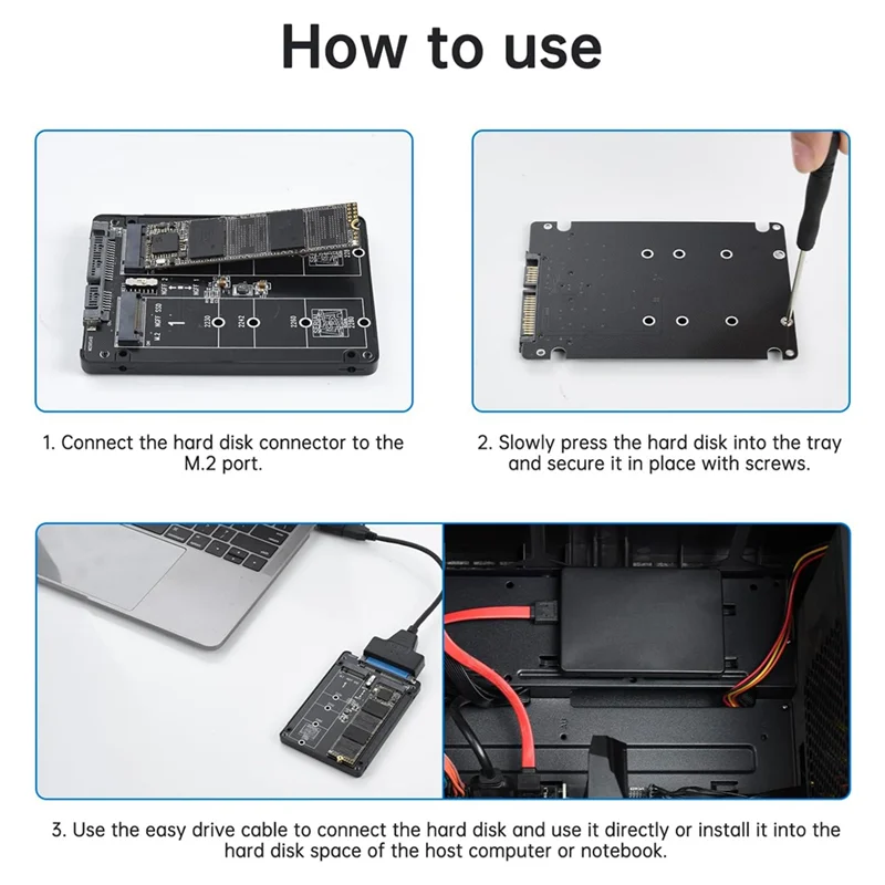 

AY14 -M.2 SATA (NGFF) To SATA 3.0 Adapter Card Dual NGFF B Key/B&M Key M.2 NGFF SDD To 2.5Inch SATA III Converter Adapter