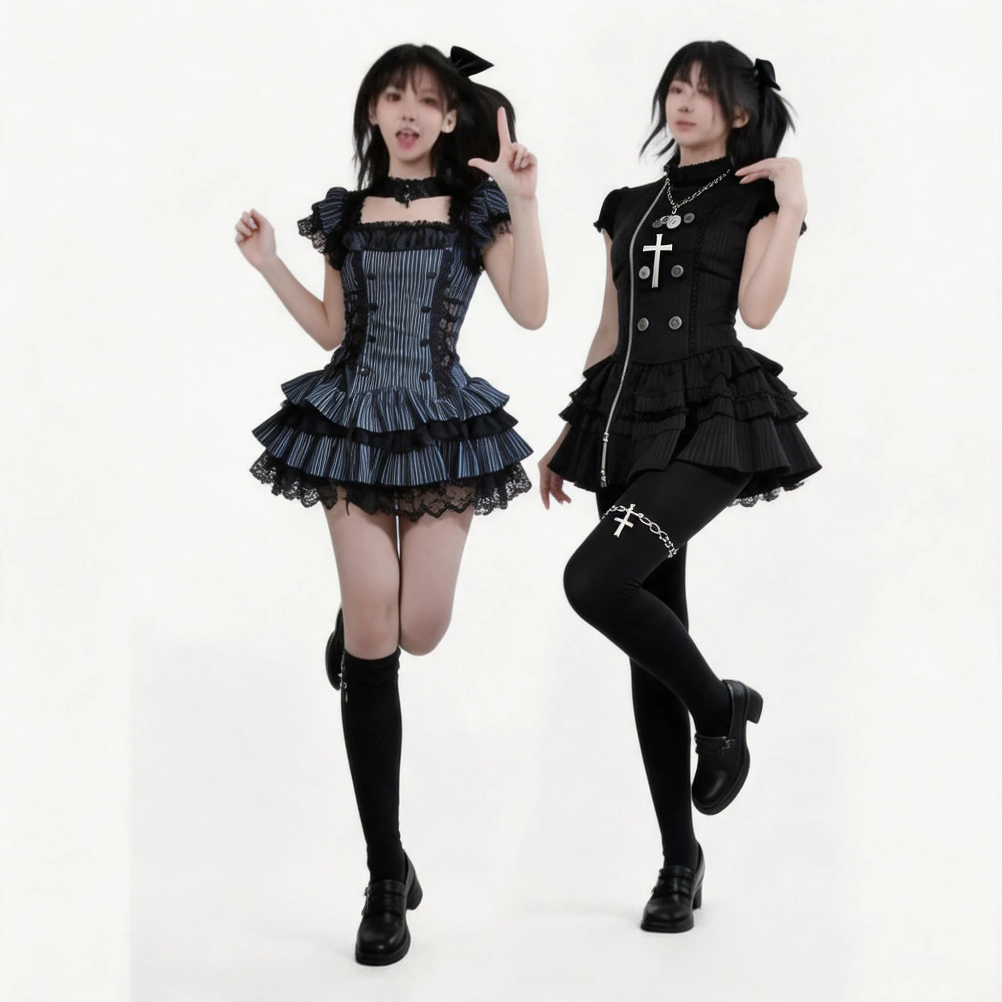 Y2K Gothic Lolita Minirock Damen Vintage Punk Harajuku Slim Süßer Streetstyle Subkultur Alltagsmode Damen Kurze Röcke