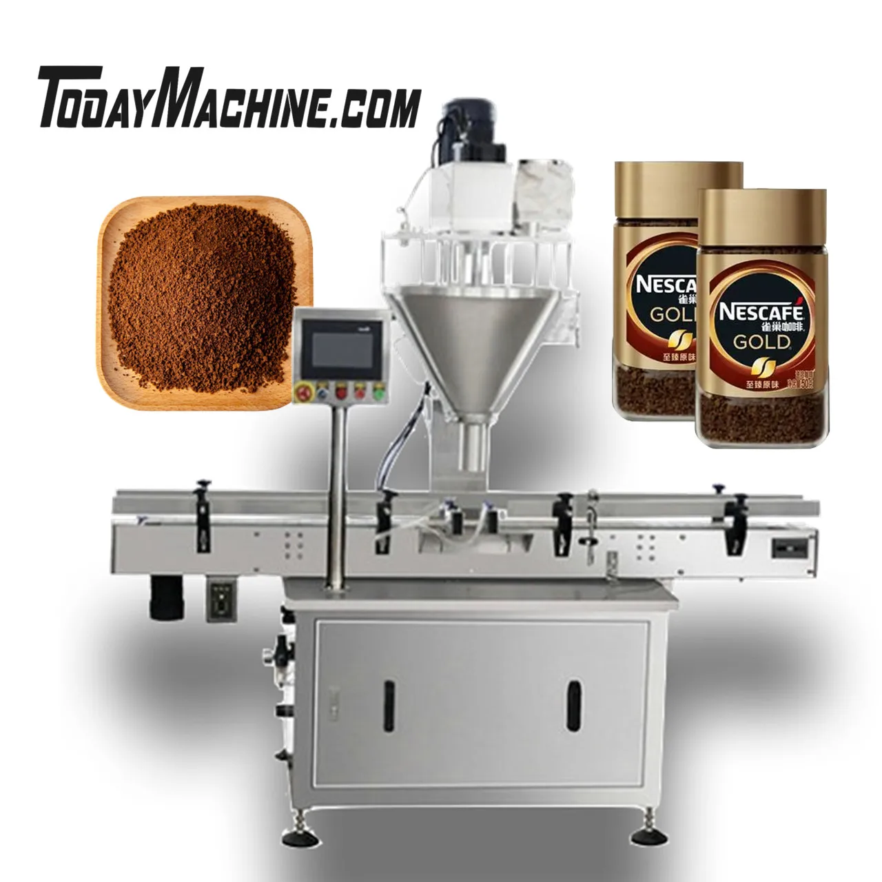 Automatic Seasoning Powder Filling Machine Protein Powder Can Bottle Production Line